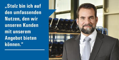 Stolz bin ich auf den umfassenden Nutzen, den wir unnseren Kunden mit unserem Angebot bieten können. » Hanno Pünjer