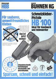 erste Heißklebepistole in Deutschland